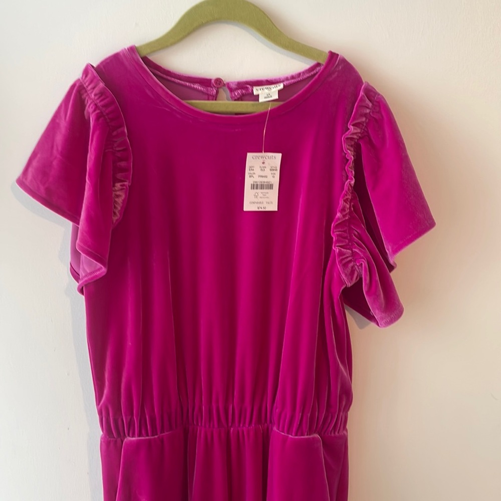 J. Crew Bright Pink Velour Jumpsuit